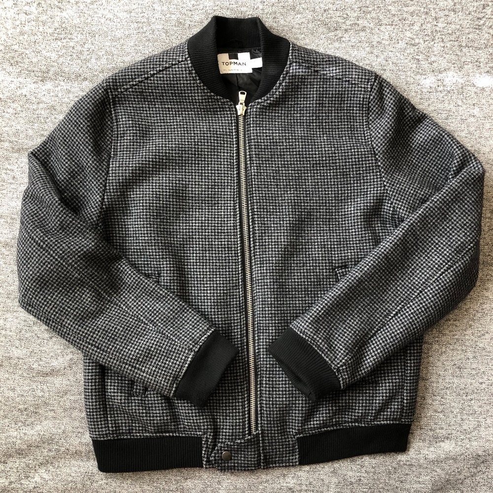 Topman Bomber Jacket Black and White
